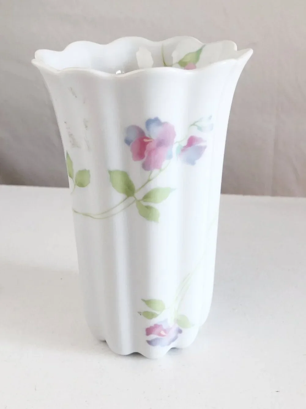 Vintage 90s The Toscany Collection Floral Porcelain Vase